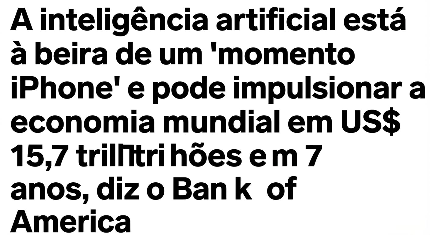 Notícia dizendo: A Inteligência Artificial está prestes a passar por um momento semelhante ao do iPhone.