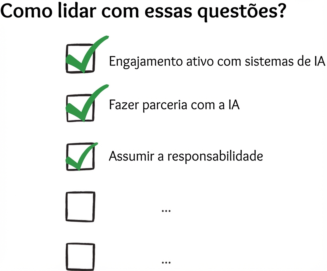 Lista de verificação que especifica as ações necessárias para lidar com os desafios de equidade.