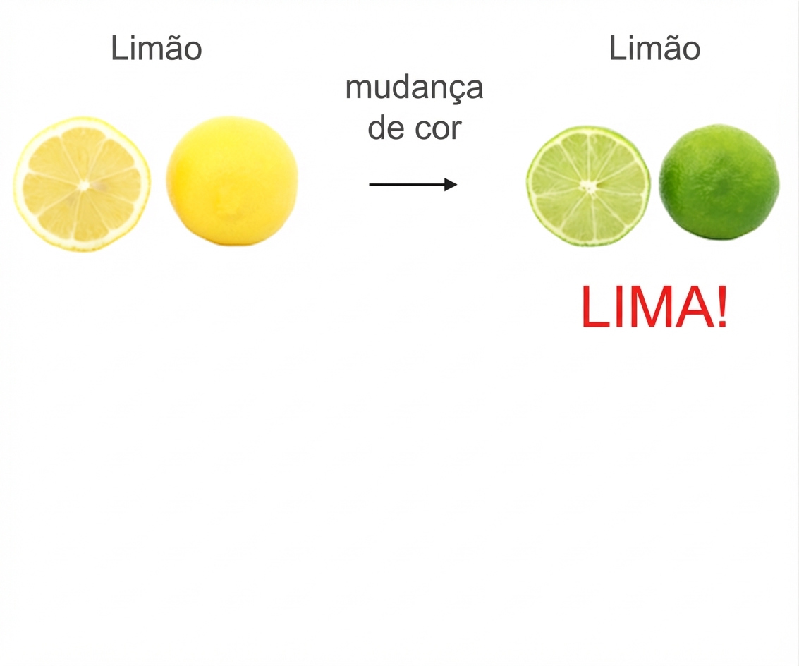 Limão amarelo e lima verde parecem iguais, só mudam na cor.