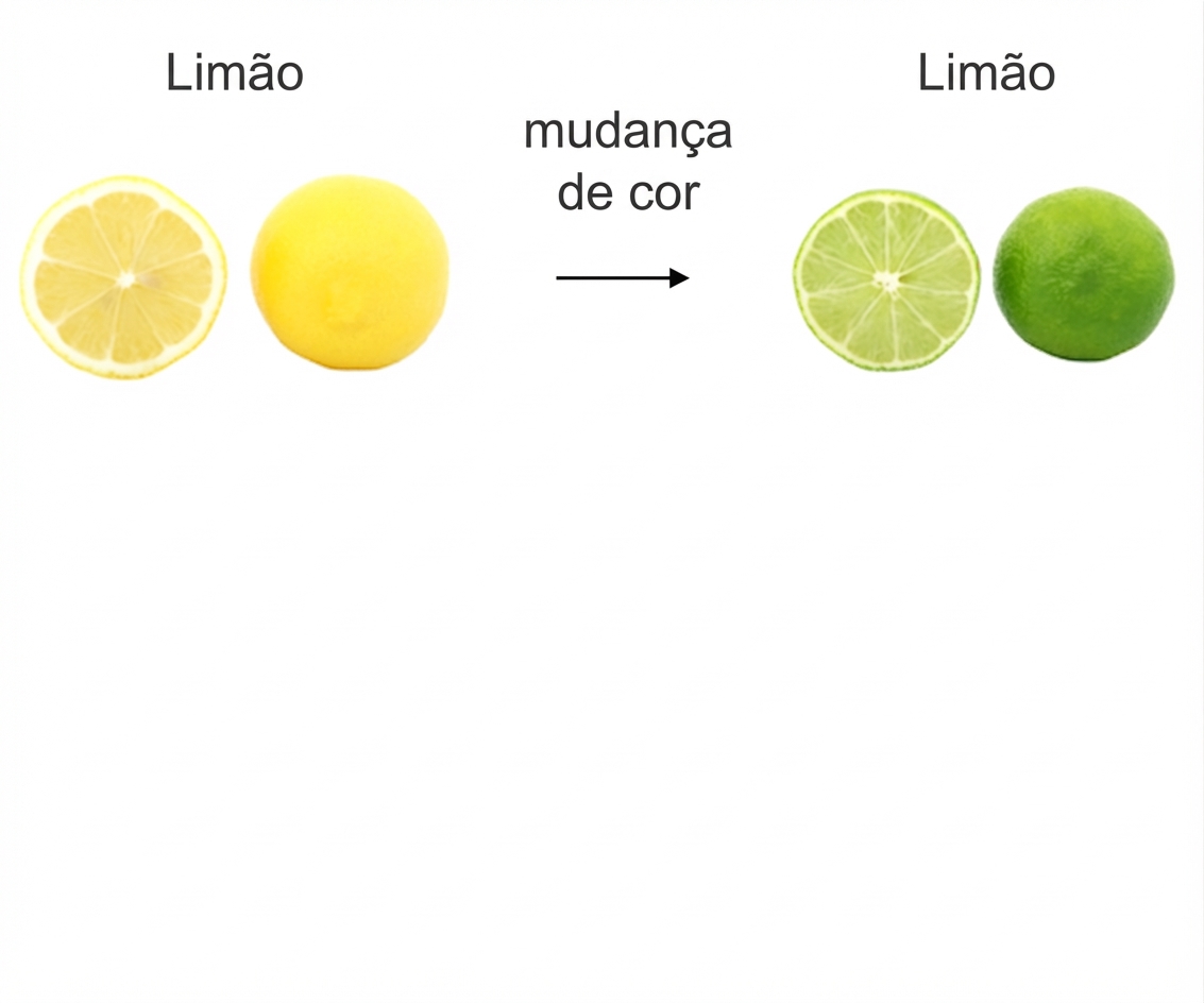 Limão amarelo e lima verde parecem iguais, só mudam na cor.