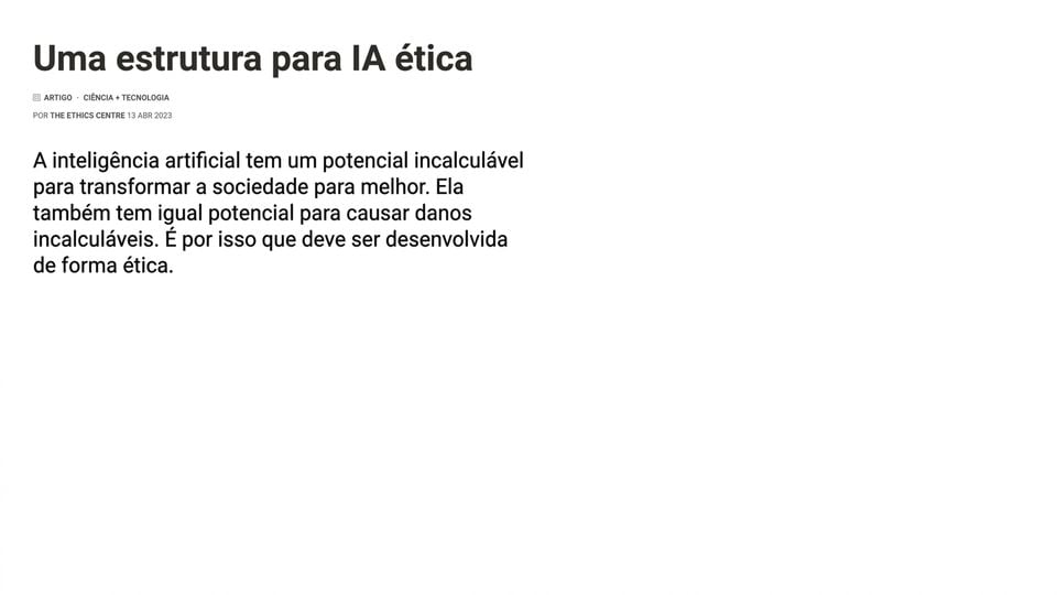Framework para IA ética
