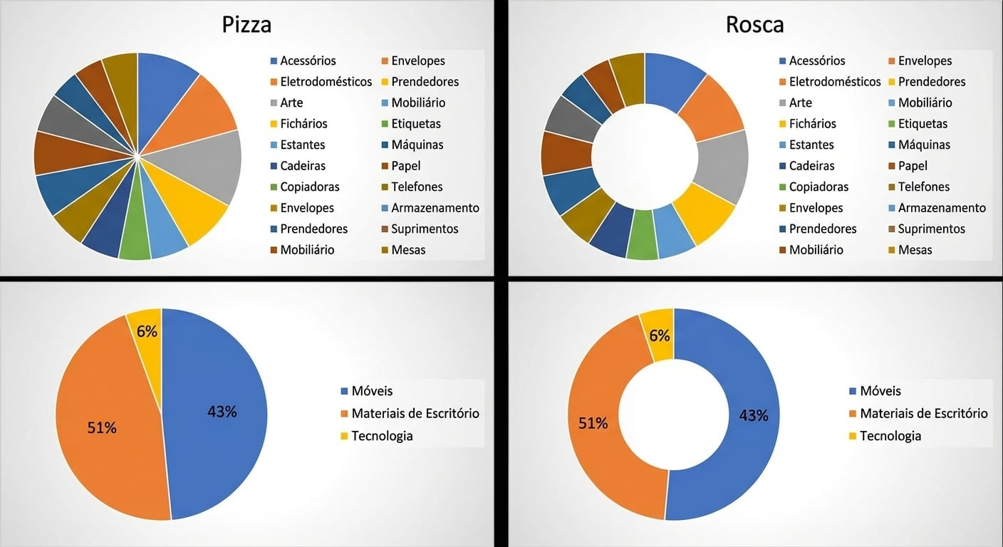 Gráficos de pizza feitos errado