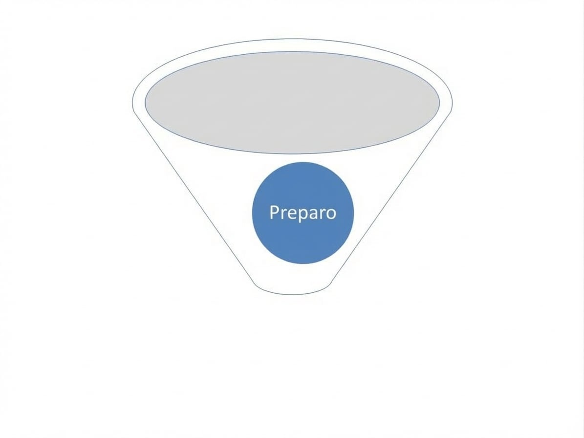 Funil com preparação