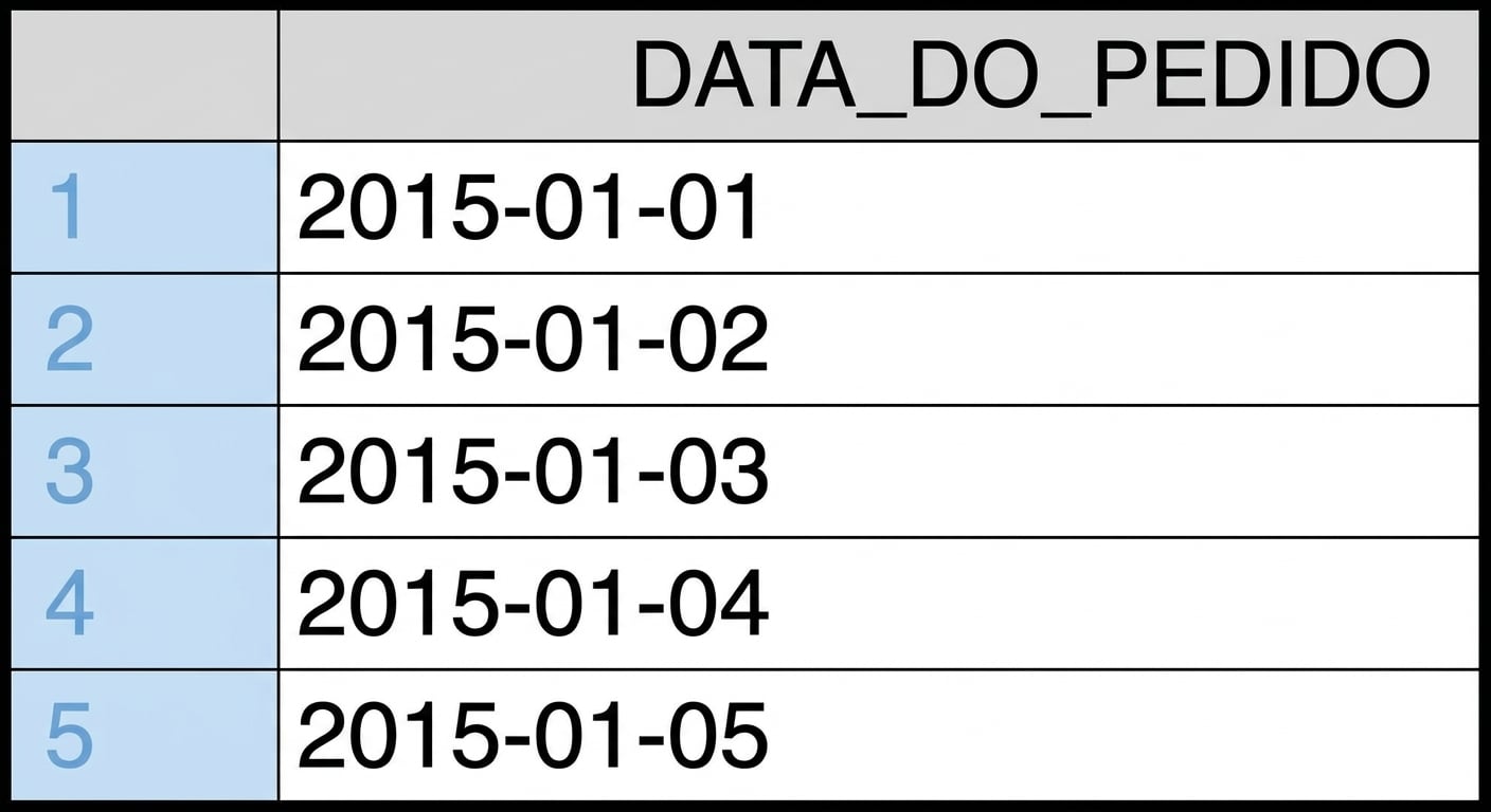 Depois do cast para data do pedido