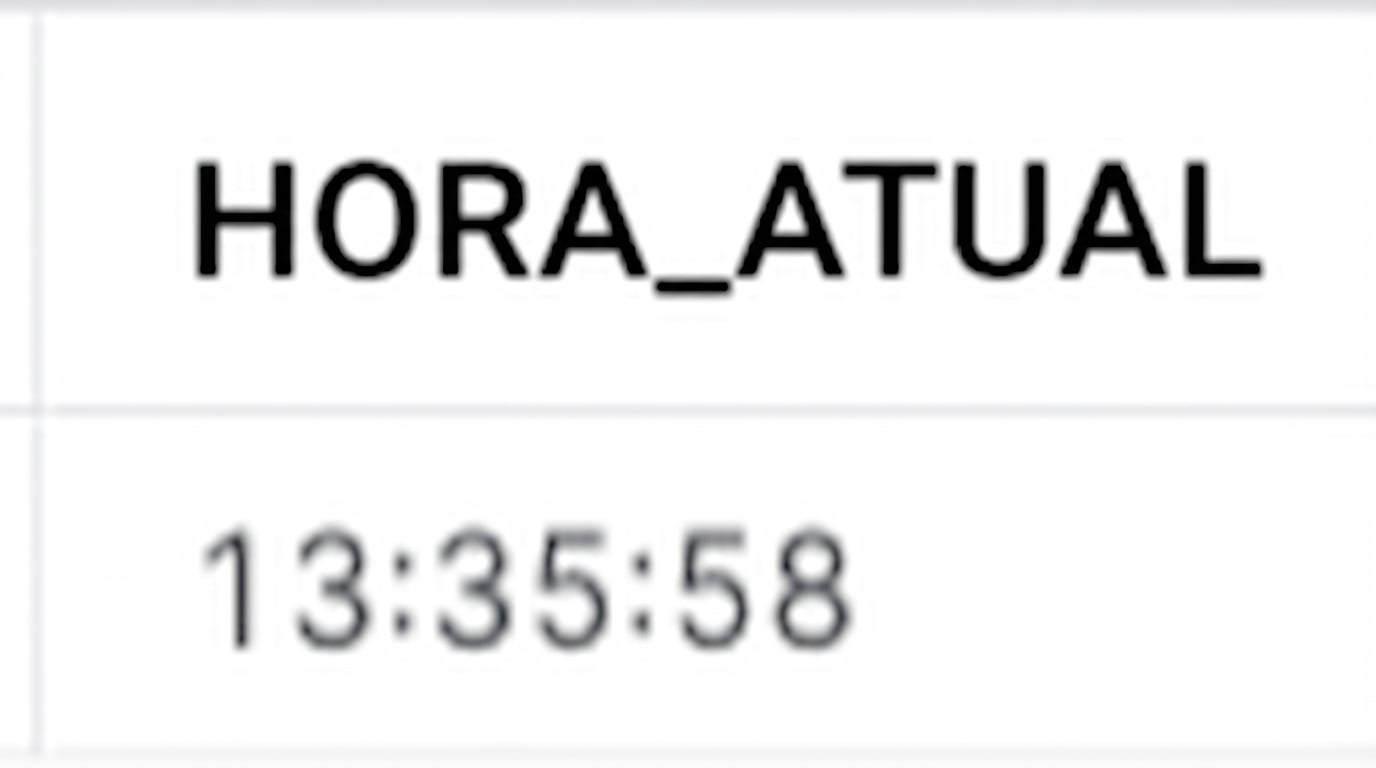 Resultado de hora atual
