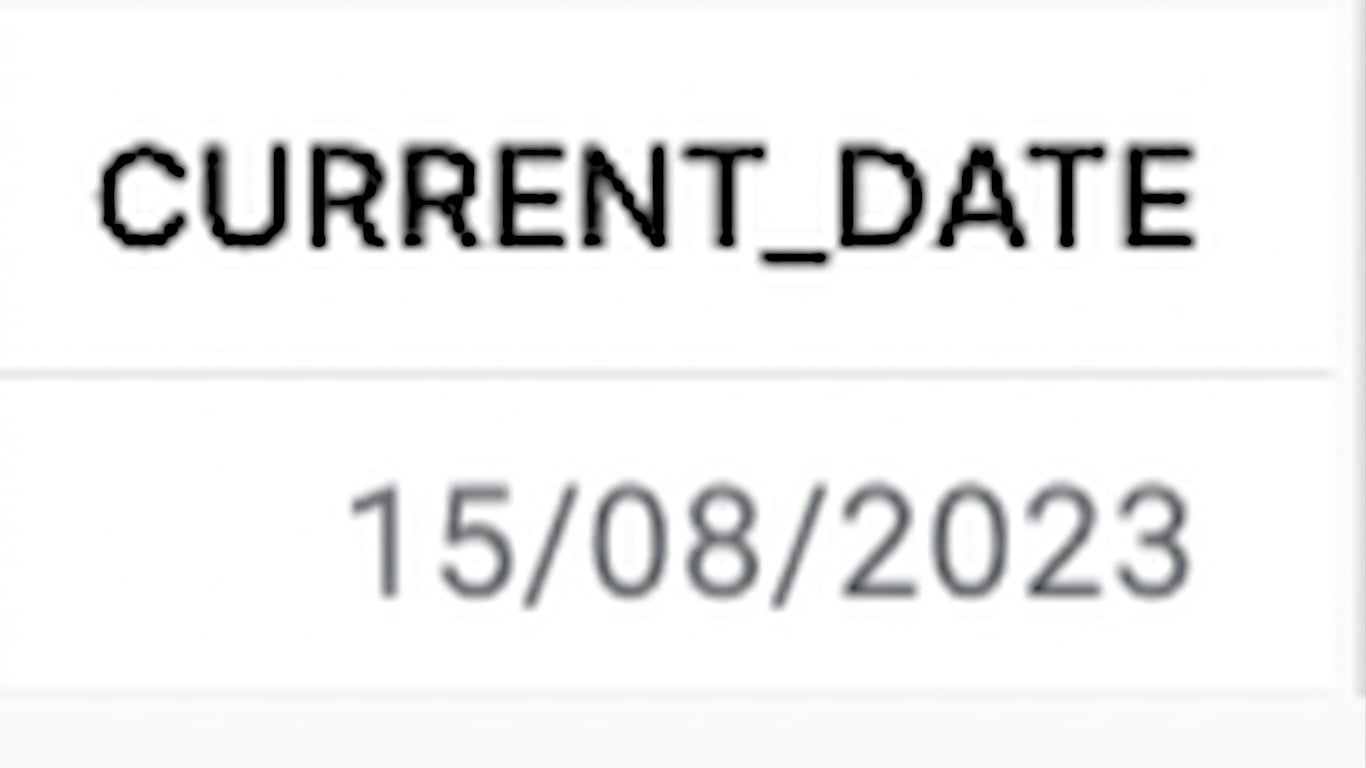 Resultado de data atual