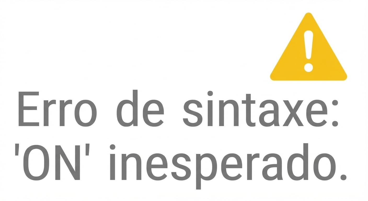 Imagem de erro de sintaxe