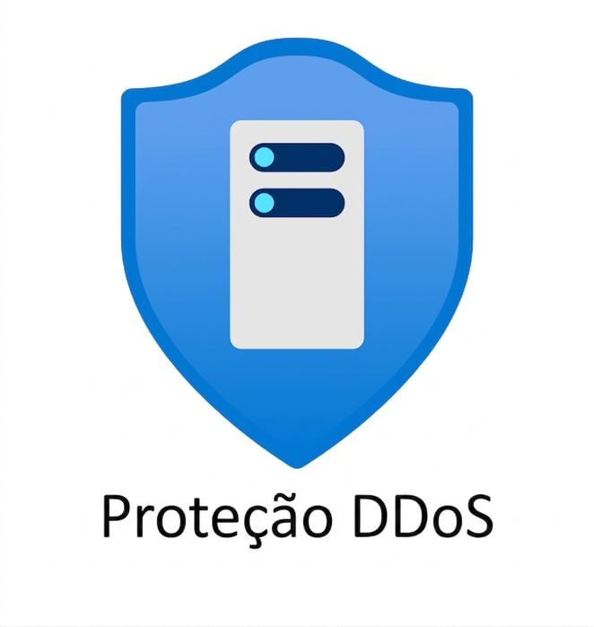 escudo azul com ddos protection embaixo