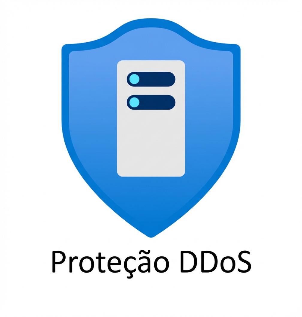 escudo azul com ddos protection embaixo