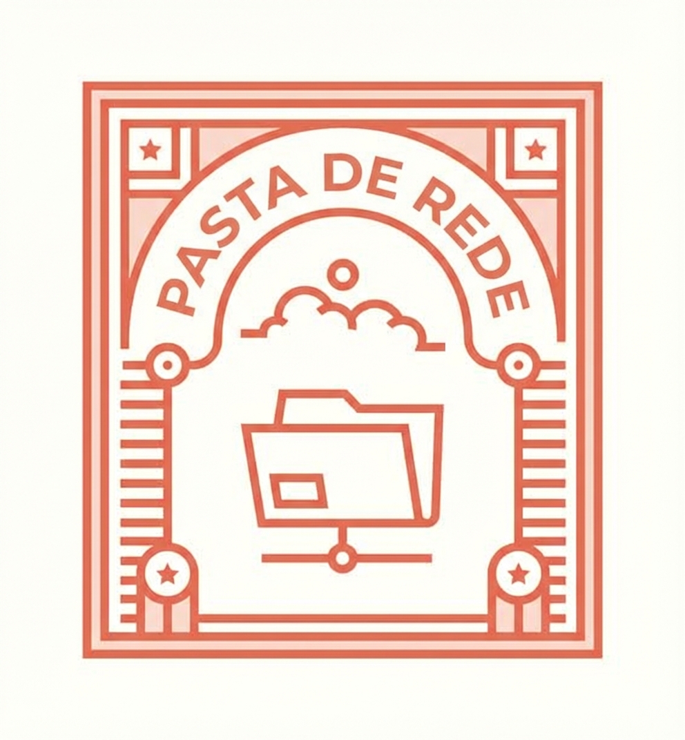 imagem que parece um carimbo com pasta de rede