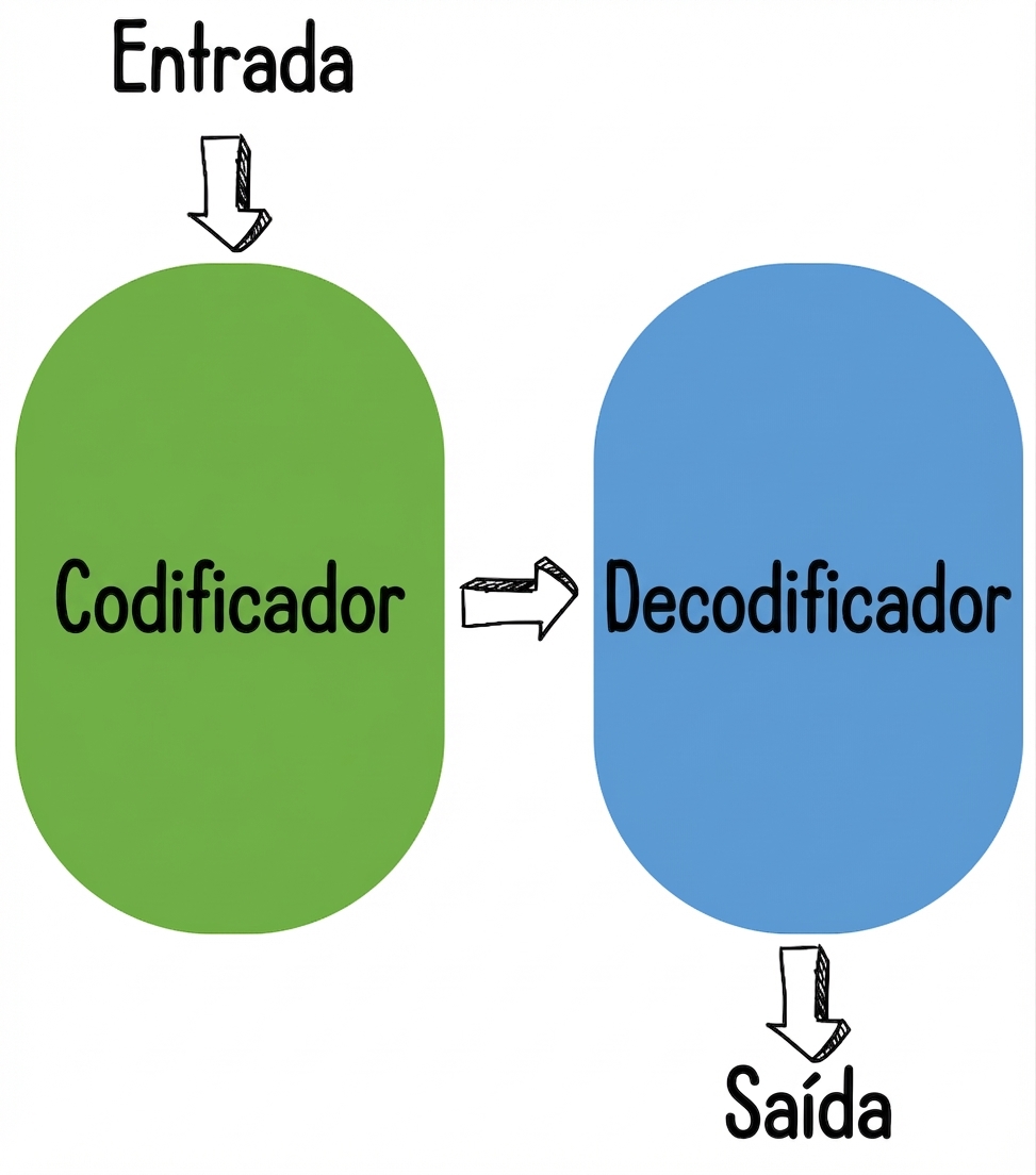 Ilustração: codificador-decodificador