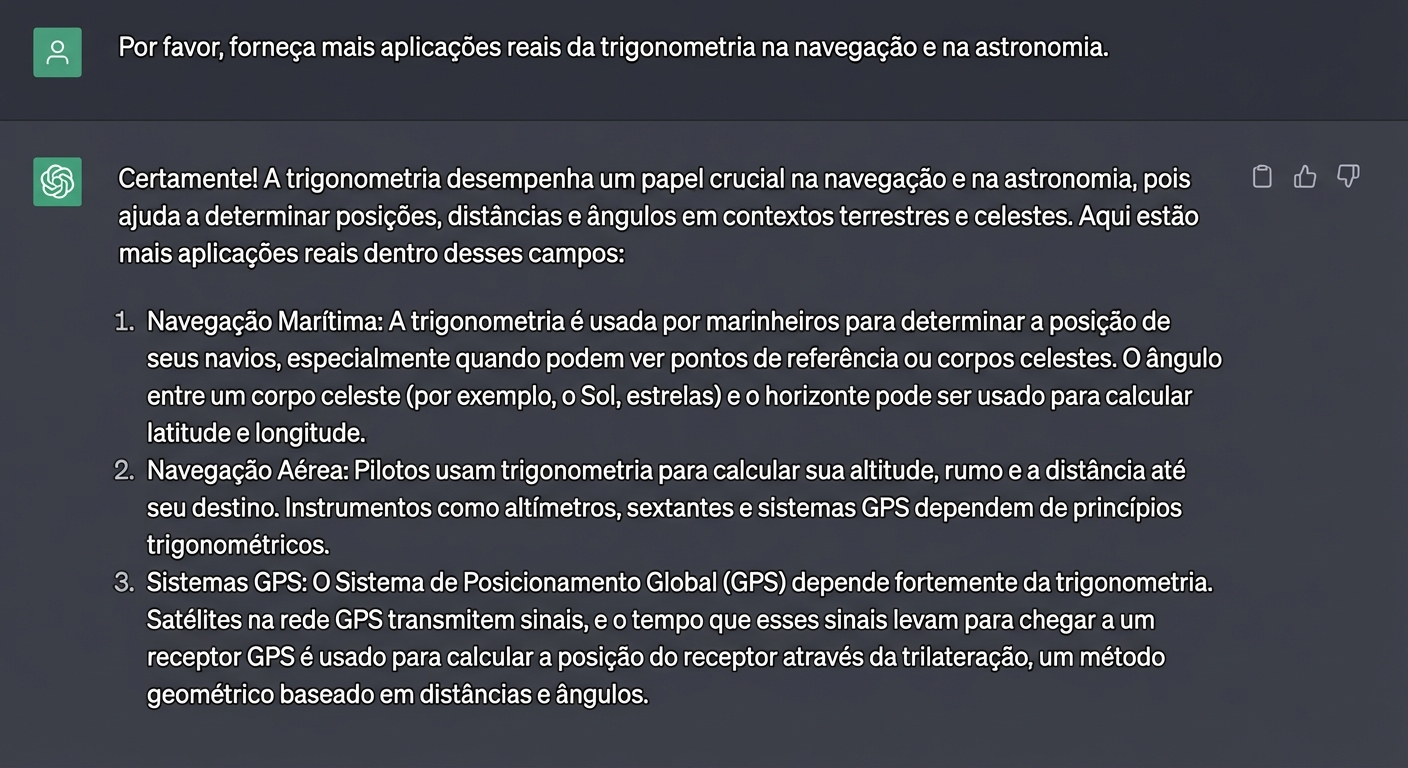 Captura de tela de uma resposta detalhada gerada pelo chatGPT