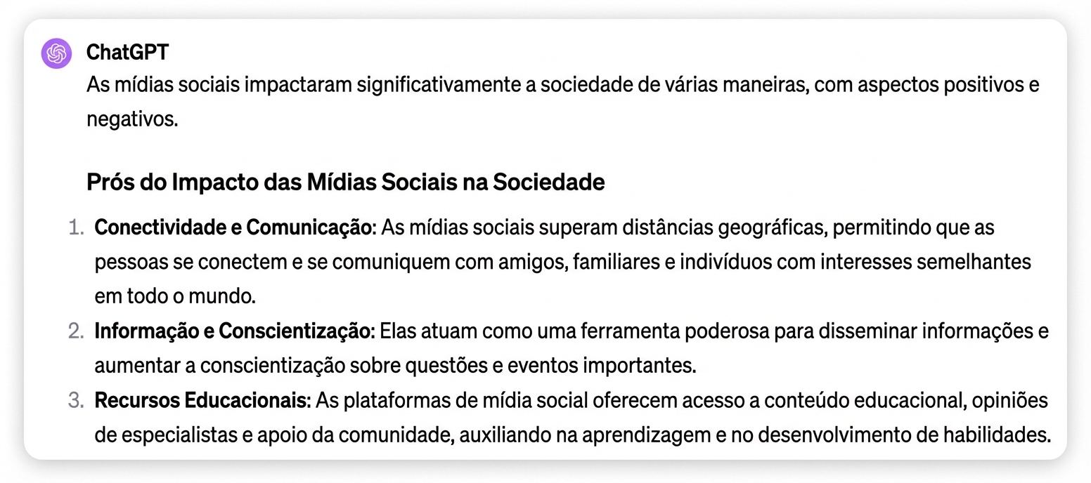 Resultado do prompt delimitado