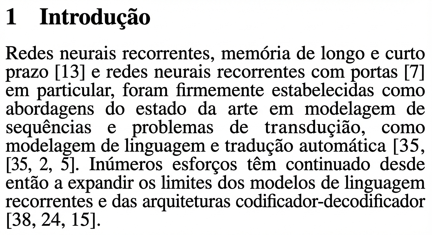 O primeiro parágrafo da introdução do artigo Attention is All You Need.