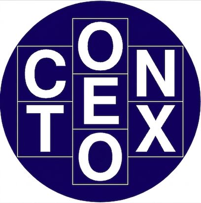 A palavra "context" dividida em letras individuais.
