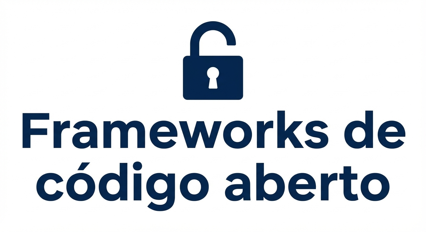 Um ícone mostrando frameworks open source.