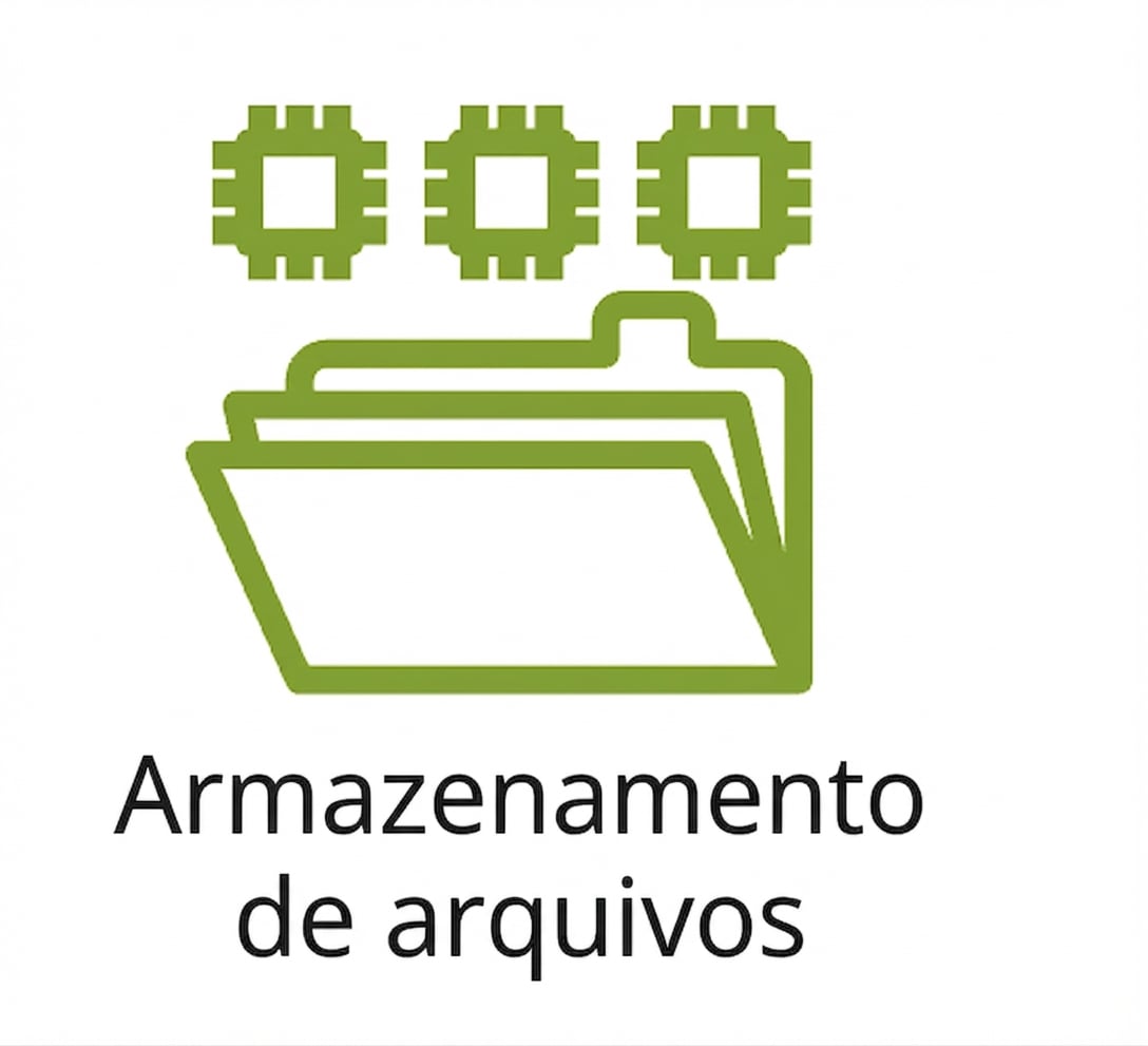 Um ícone mostrando armazenamento de arquivos.