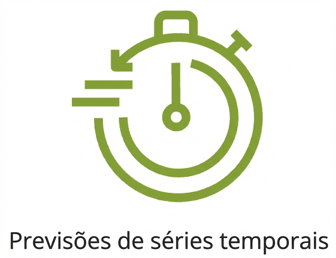 Um ícone mostrando previsões de séries temporais.