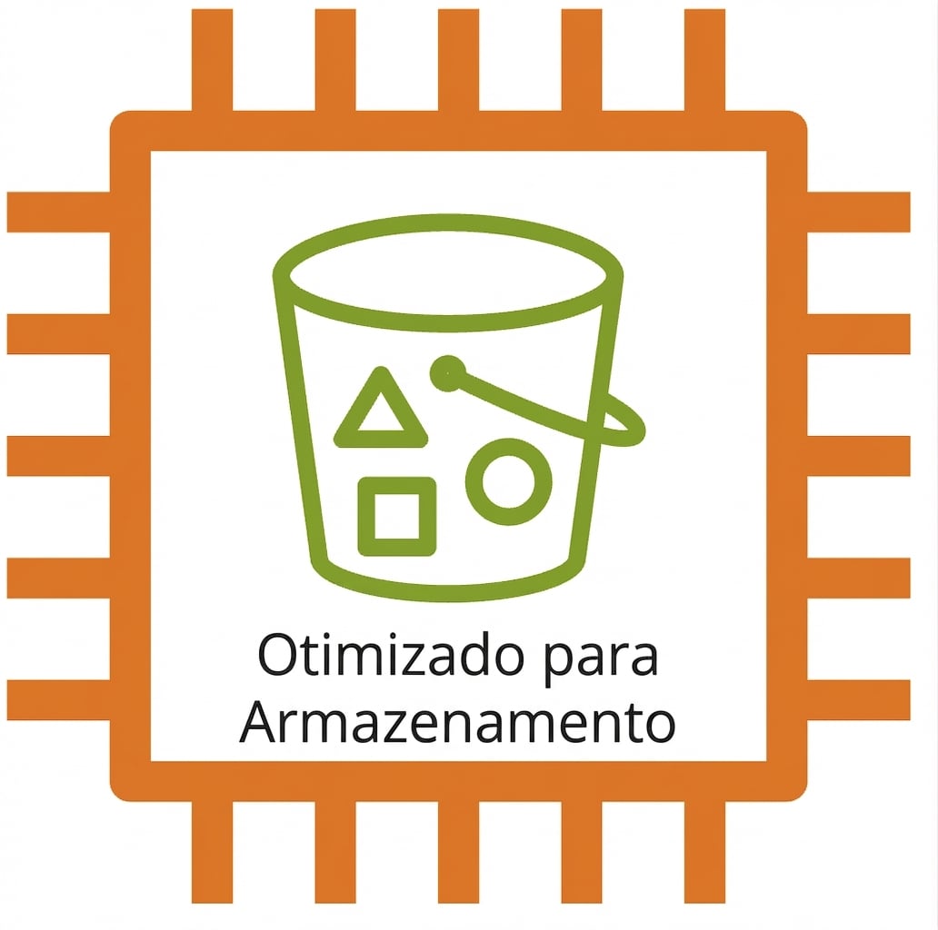 Ícone de instância EC2 mostrando uma instância otimizada para armazenamento.