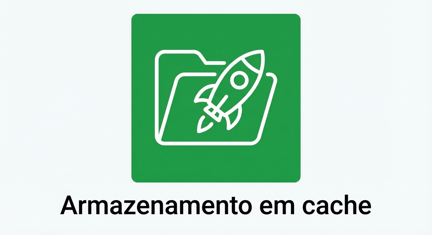 Um ícone mostrando armazenamento em cache.