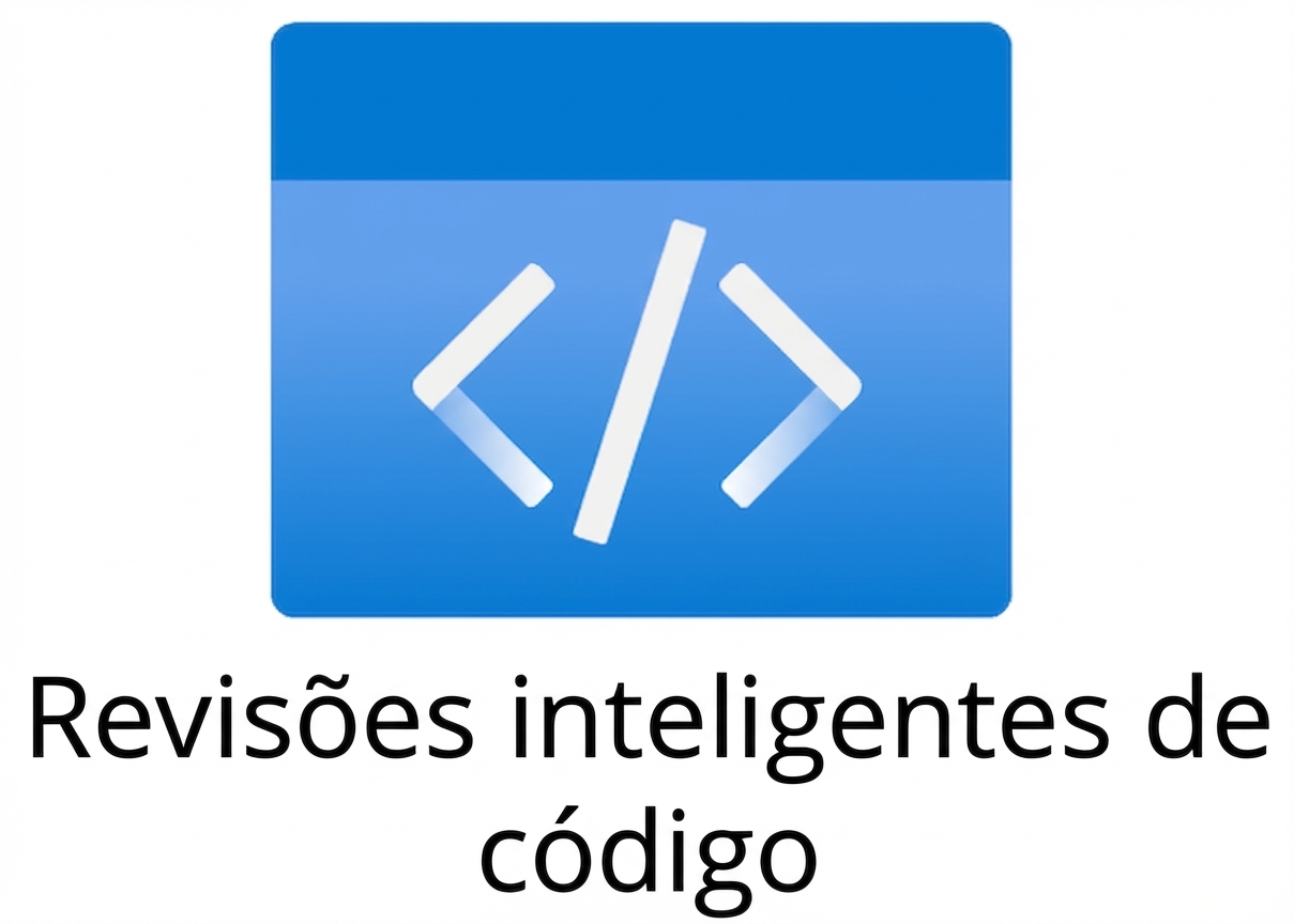 Um ícone mostrando revisões de código inteligentes.