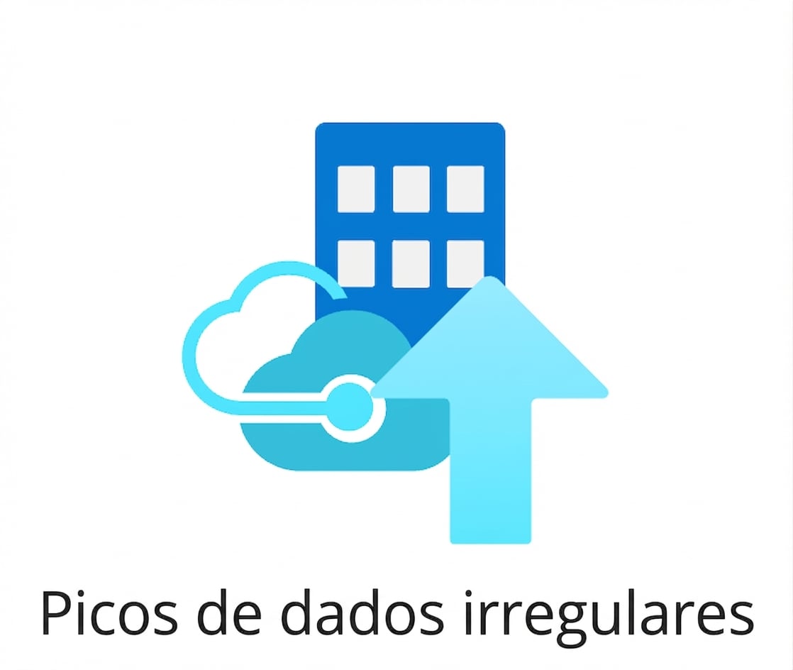 Um ícone mostrando rajadas de dados irregulares.