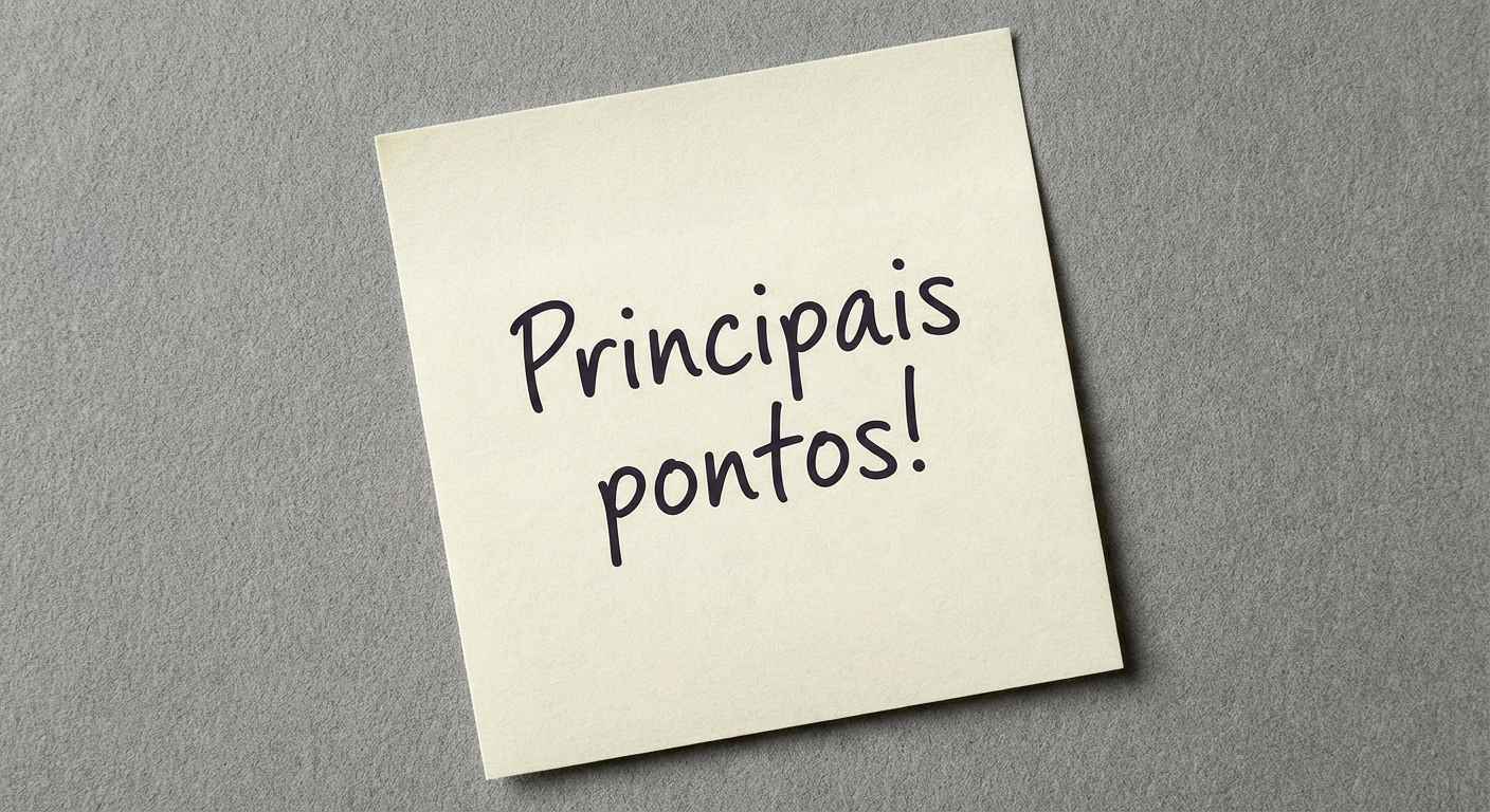 Um post-it com a palavra takeaways