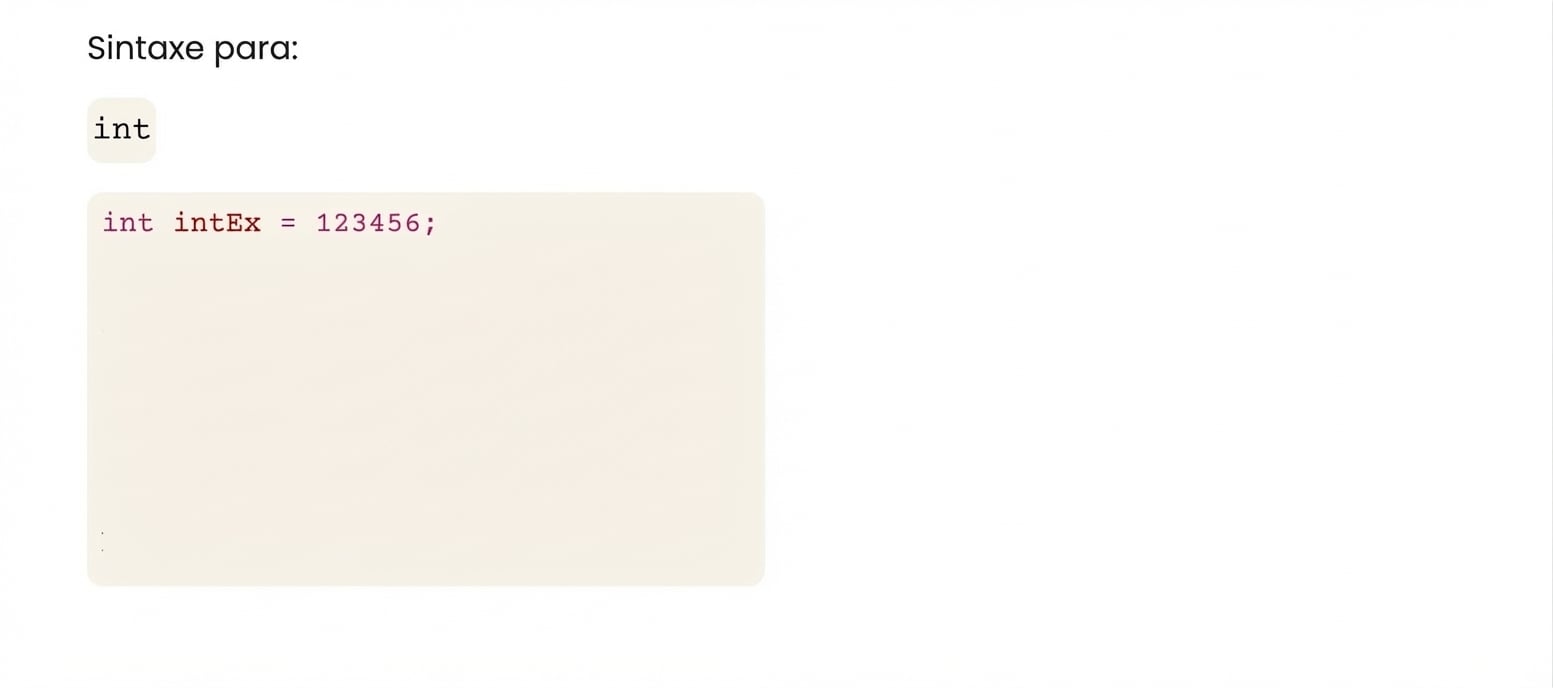 definindo int intEx = 123456