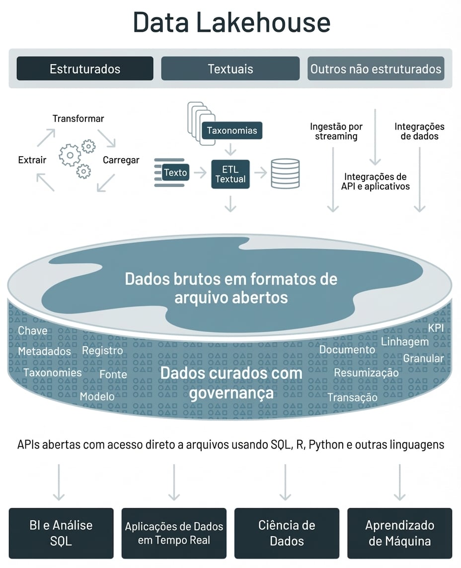 Diagrama de alto nível do Databricks Lakehouse