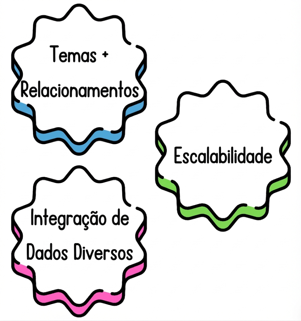 Um balão contendo "integração de dados diversos".