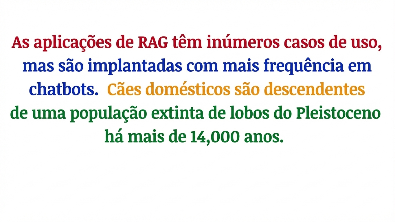 O parágrafo foi dividido por caracteres ou tokens e perdeu contexto.