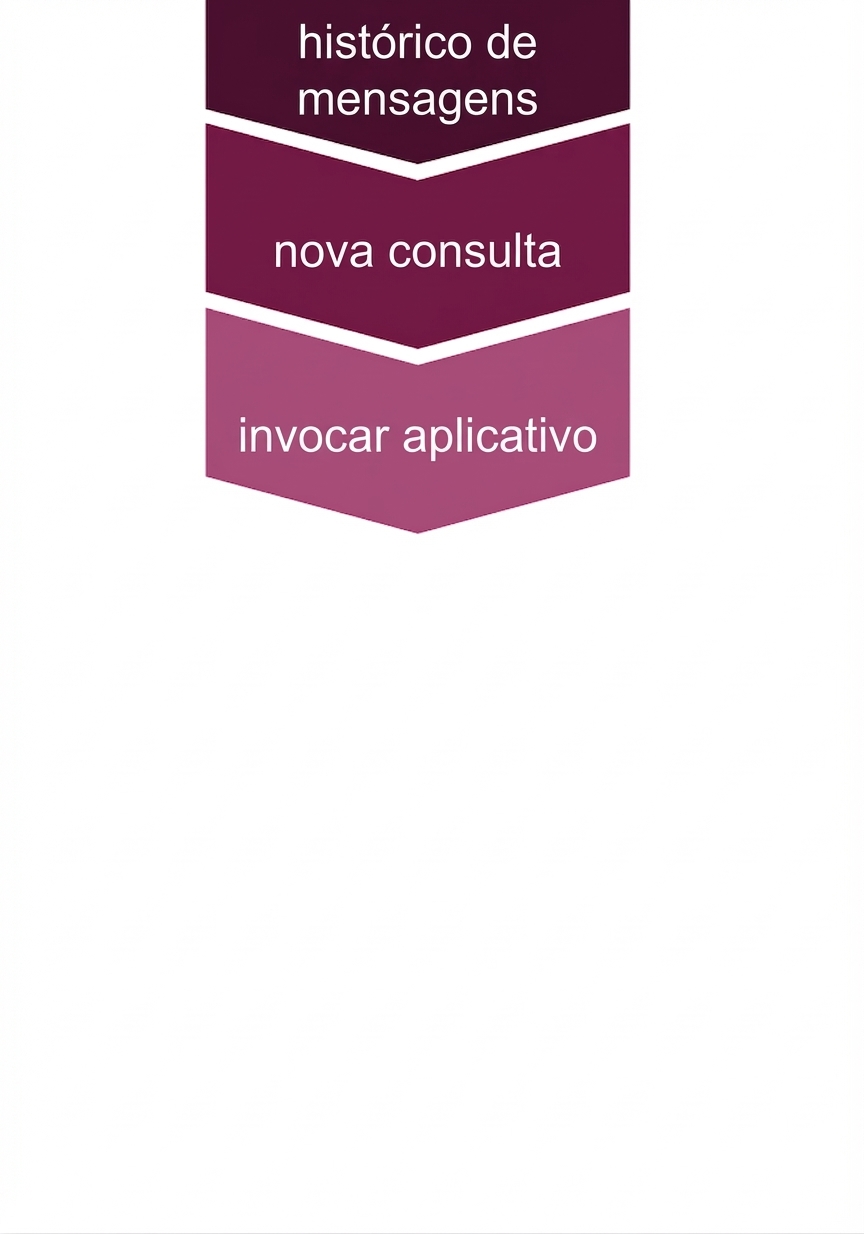 Configuração da conversa atualizada com chamada do app.