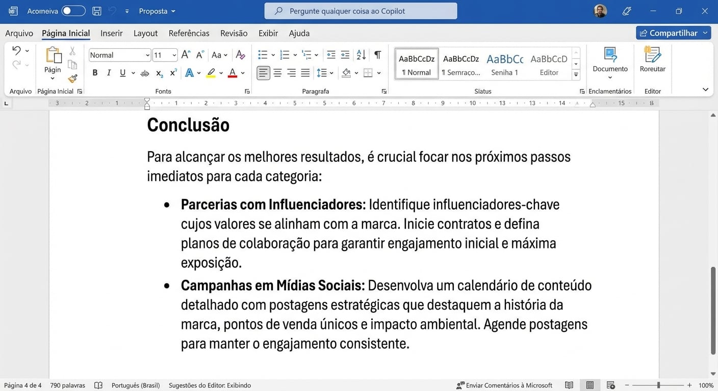 O parágrafo reescrito com a conclusão revisada.