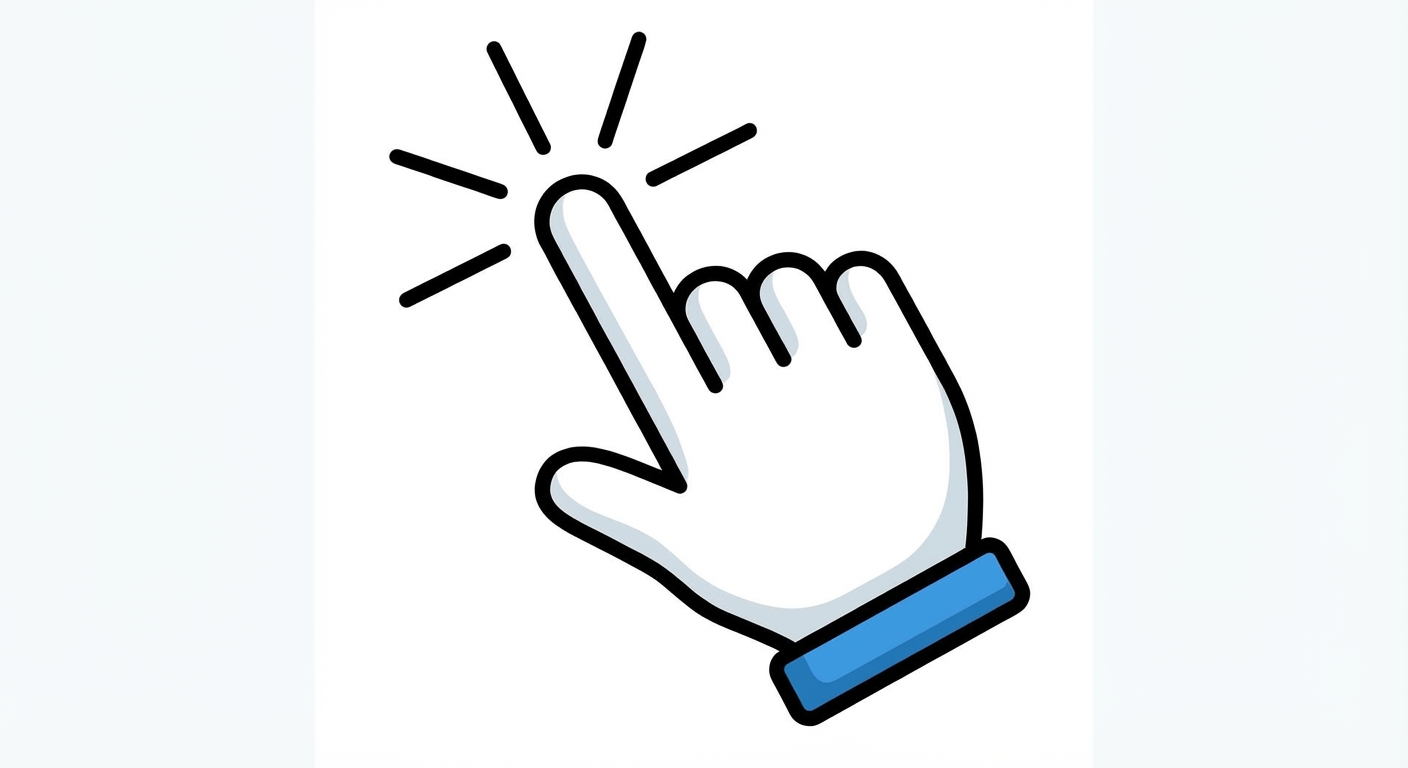 Ícone de mão clicando