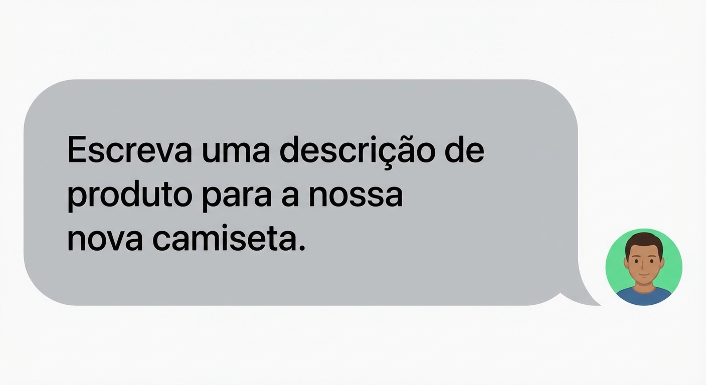 Escreva uma descrição de produto para a nossa nova camisa