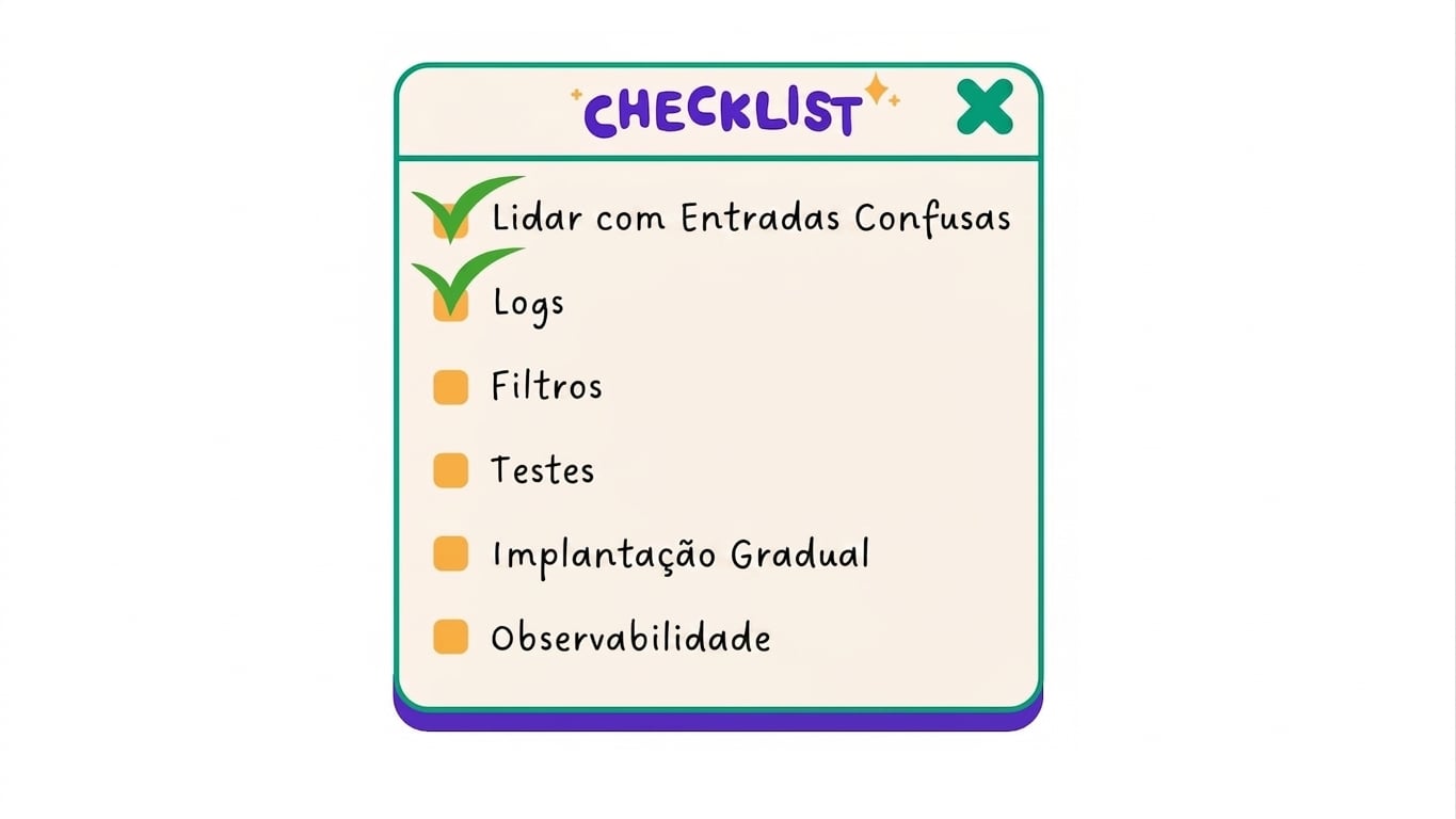 Checklist de pré-lançamento