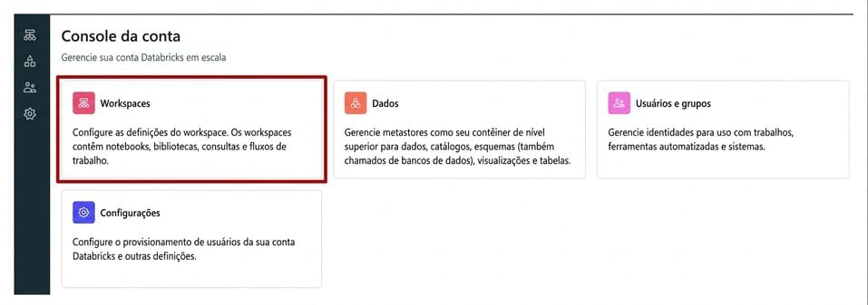 Workspaces no Account Console