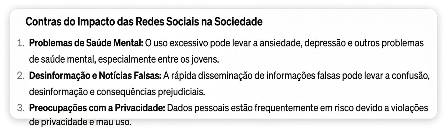 Resultado do prompt delimitado