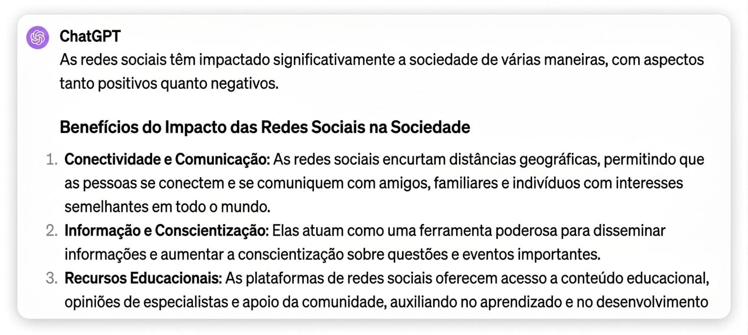 Resultado do prompt delimitado