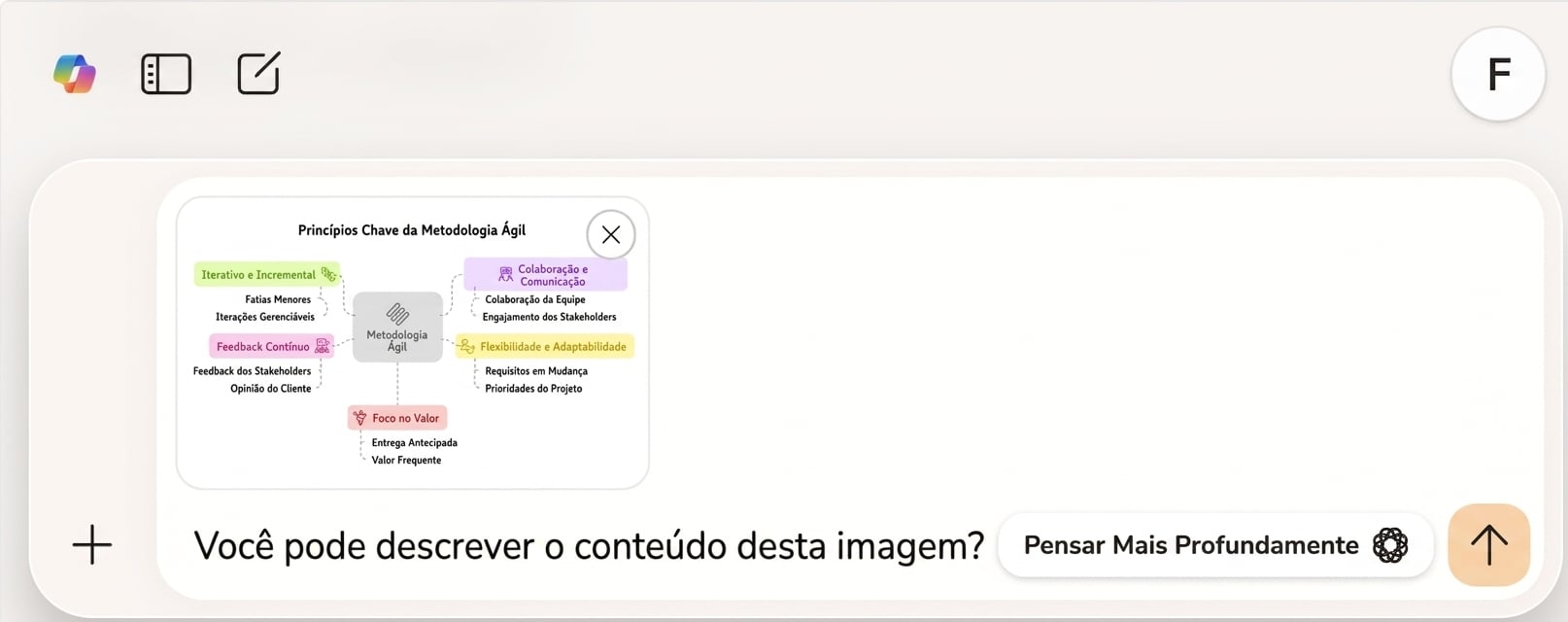 O prompt diz: Você pode descrever o conteúdo desta imagem?