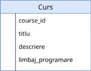 Diagrama tabelului de cursuri