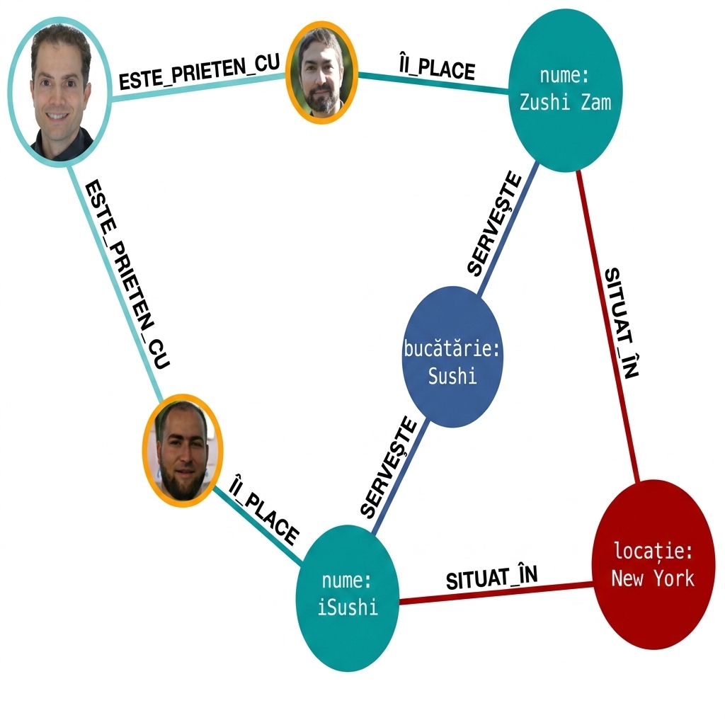 Diagramă a unei baze de date graf