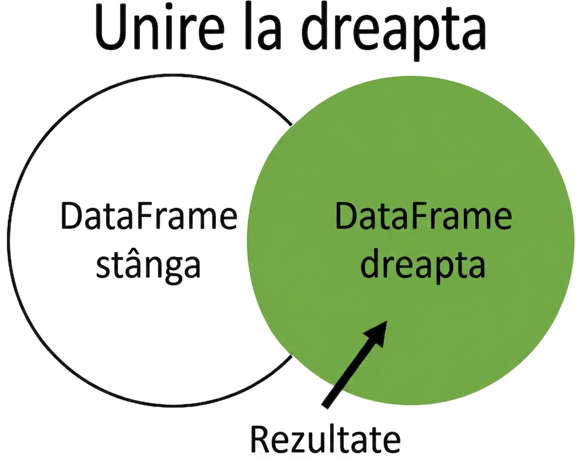 Diagramă Venn pentru right join