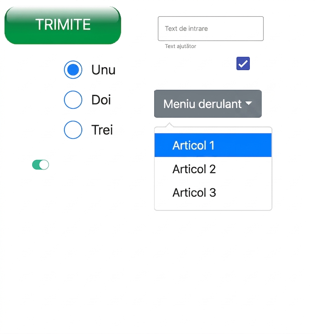 diverse elemente de interfață grafică
