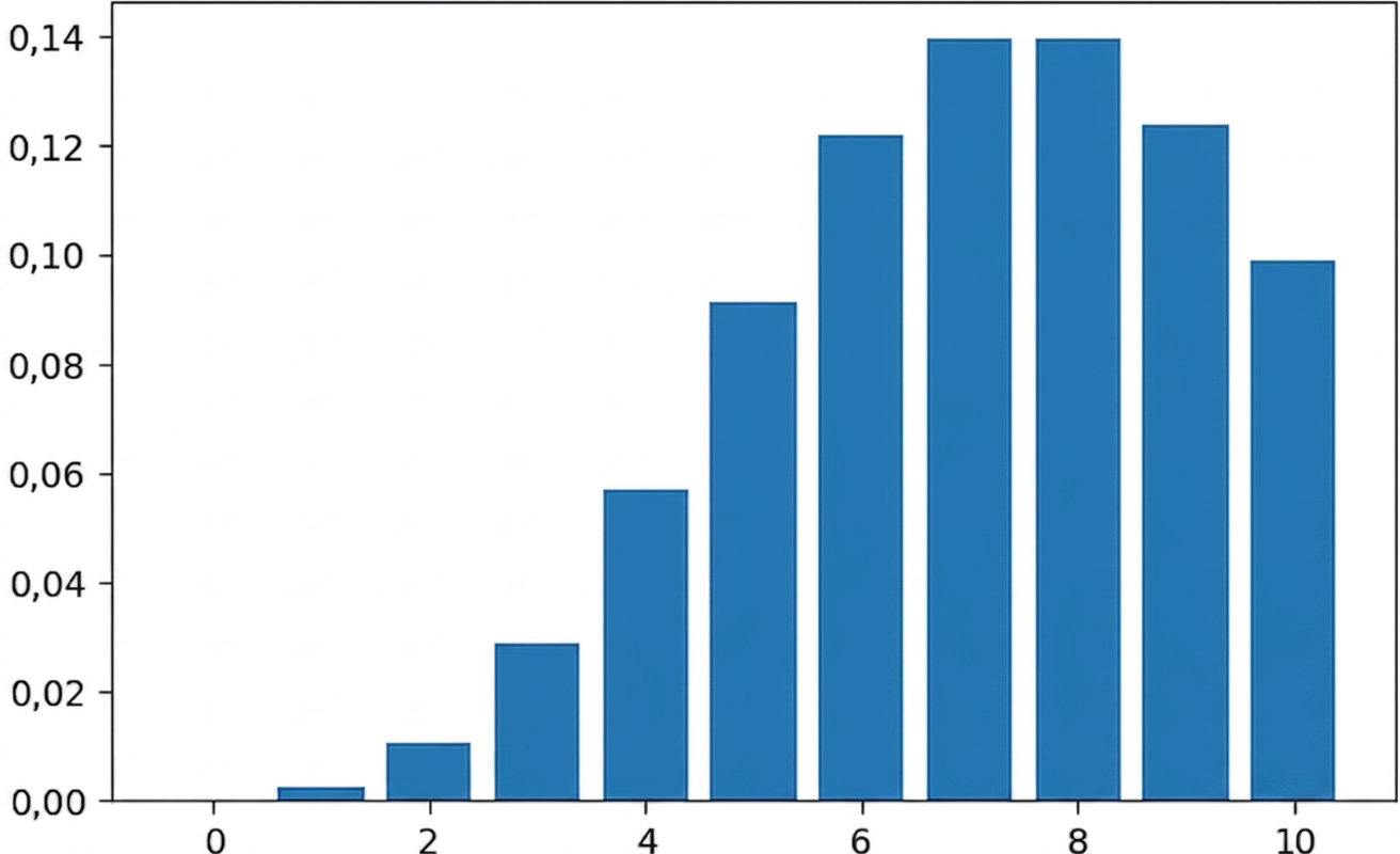 Distribuție Poisson cu lambda = 8
