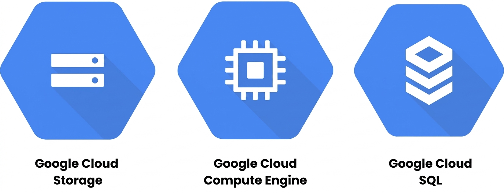 Trei sigle pentru servicii Google Cloud