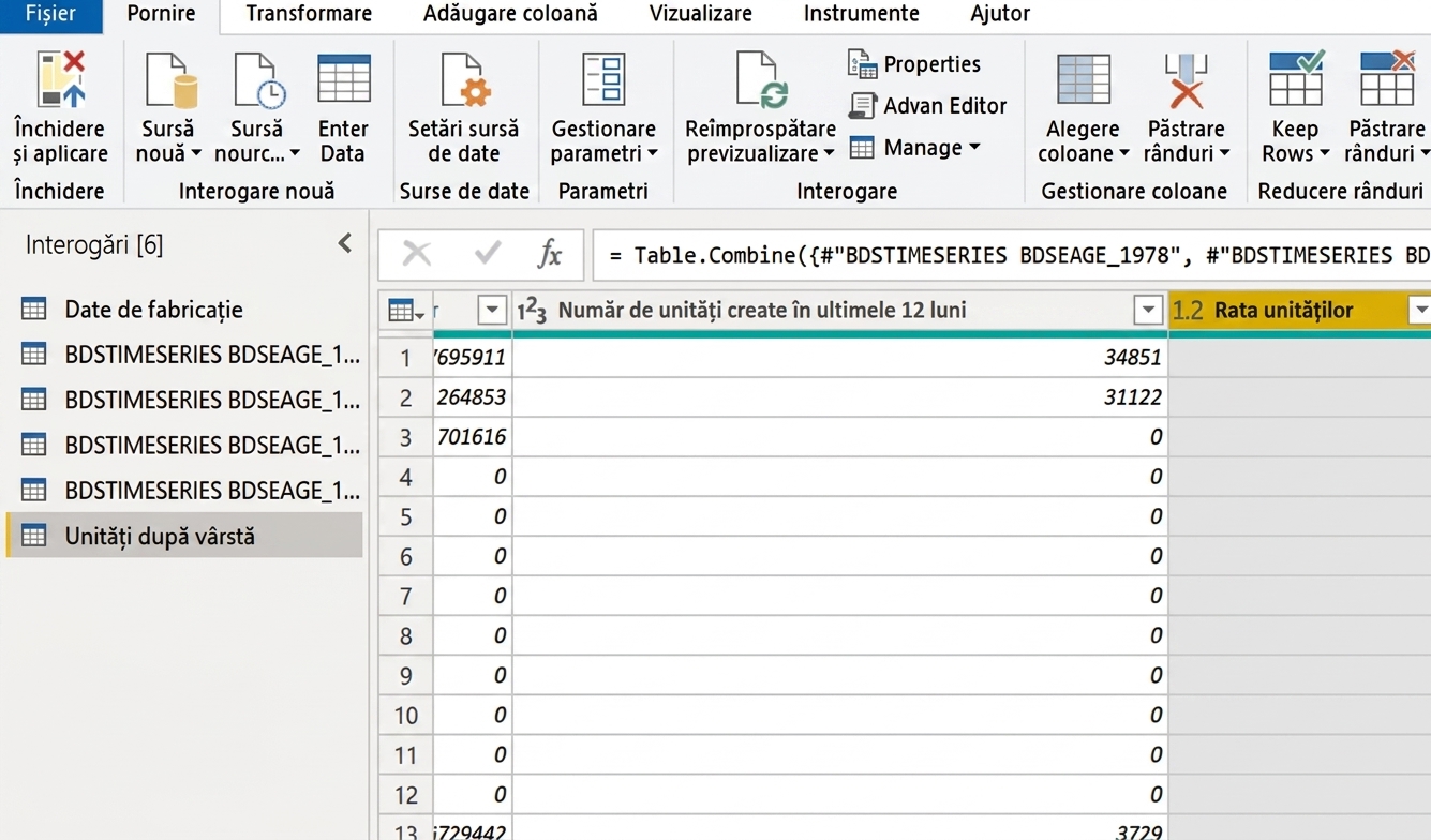 Modelarea datelor în Power Query