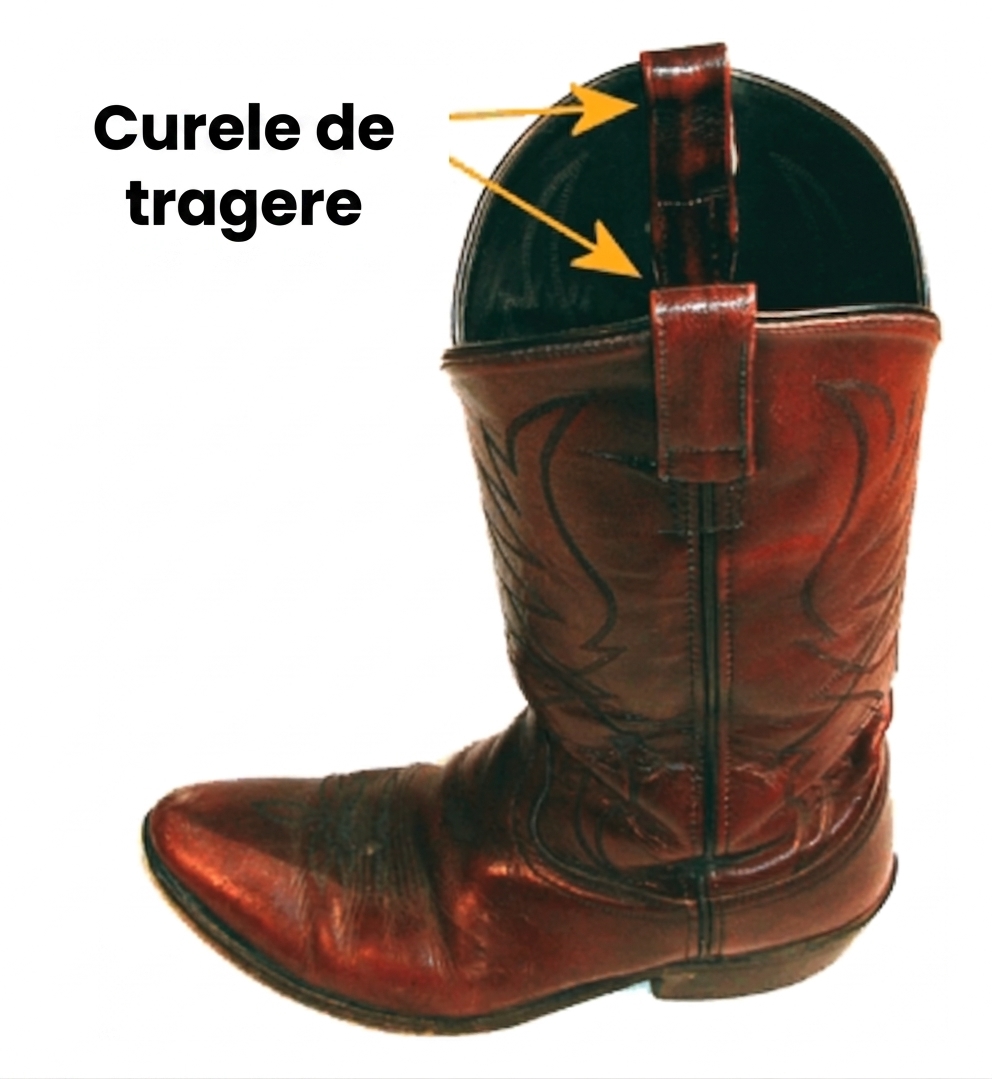 O cizmă de cowboy.