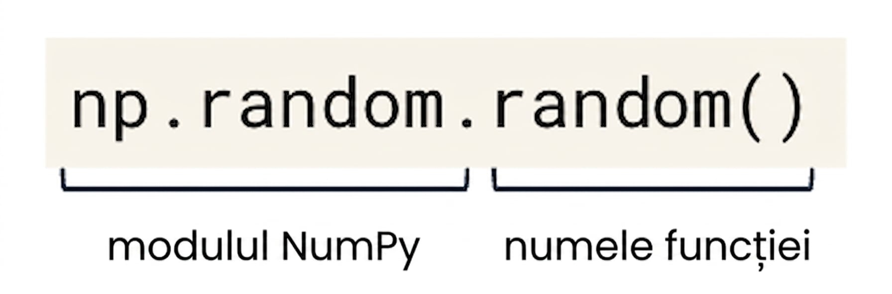 np.random este un modul NumPy, iar np.random.random() este o funcție din np.random