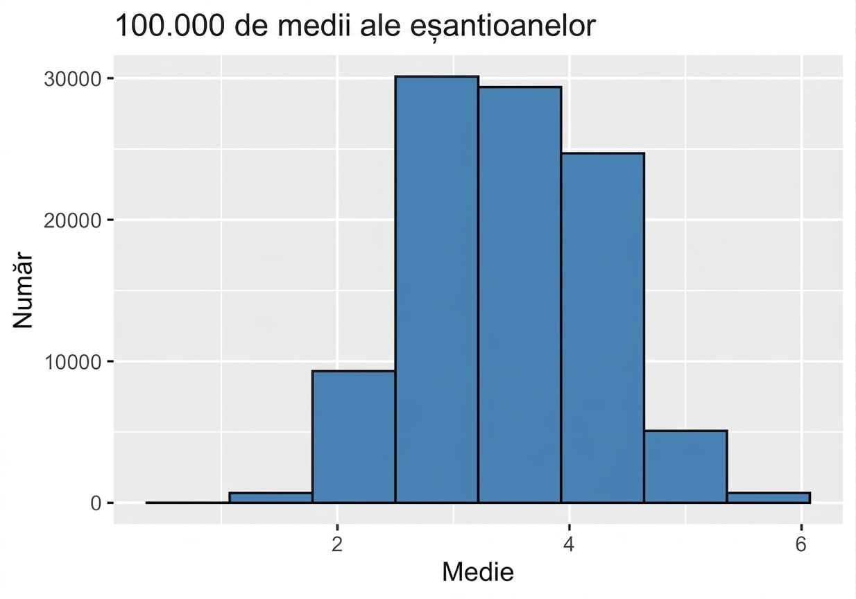histograma a o sută de mii de medii de eșantion.png